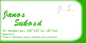 janos sukosd business card